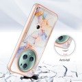 For Honor Magic5 Pro Marble Pattern IMD Card Slot Phone Case(Galaxy Marble White)
