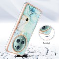 For Honor Magic5 Pro Marble Pattern IMD Card Slot Phone Case(Green)