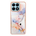 For Honor X8a Marble Pattern IMD Card Slot Phone Case(Galaxy Marble White)
