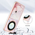 For Honor X9a / Magic5 Lite Marble Pattern IMD Card Slot Phone Case(Rose Gold)