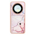 For Honor X9a / Magic5 Lite Marble Pattern IMD Card Slot Phone Case(Rose Gold)