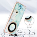 For Honor X9a / Magic5 Lite Marble Pattern IMD Card Slot Phone Case(Green)