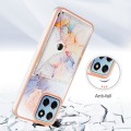 For Honor X8 5G / X6 4G Marble Pattern IMD Card Slot Phone Case(Galaxy Marble White)
