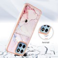 For Honor X8 5G / X6 4G Marble Pattern IMD Card Slot Phone Case(Rose Gold)