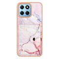 For Honor X8 5G / X6 4G Marble Pattern IMD Card Slot Phone Case(Rose Gold)