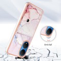 For Honor X7 Marble Pattern IMD Card Slot Phone Case(Rose Gold)