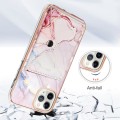 For iPhone 11 Pro Max Marble Pattern IMD Card Slot Phone Case(Rose Gold)