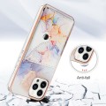 For iPhone 13 Pro Marble Pattern IMD Card Slot Phone Case(Galaxy Marble White)