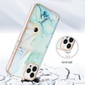 For iPhone 13 Pro Marble Pattern IMD Card Slot Phone Case(Green)
