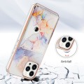 For iPhone 13 Pro Max Marble Pattern IMD Card Slot Phone Case(Galaxy Marble White)