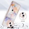 For iPhone 14 Plus Marble Pattern IMD Card Slot Phone Case(Galaxy Marble White)