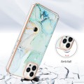 For iPhone 14 Pro Marble Pattern IMD Card Slot Phone Case(Green)