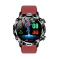 ET482 1.43 inch AMOLED Screen Sports Smart Watch Support Bluethooth Call /  ECG Function(Red Silicon