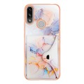 For Motorola Moto E7 Power / E7i Power Marble Pattern IMD Card Slot Phone Case(Galaxy Marble White)