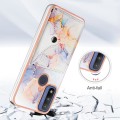 For Motorola Moto G Pure 2021 Marble Pattern IMD Card Slot Phone Case(Galaxy Marble White)