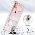 For Nokia C12 Marble Pattern IMD Card Slot Phone Case(Rose Gold)