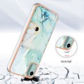 For Nokia C12 Marble Pattern IMD Card Slot Phone Case(Green)
