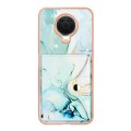 For Nokia G20 / G10 Marble Pattern IMD Card Slot Phone Case(Green)