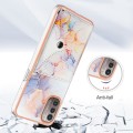 For Nokia G21 / G11 Marble Pattern IMD Card Slot Phone Case(Galaxy Marble White)