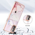 For Nokia G21 / G11 Marble Pattern IMD Card Slot Phone Case(Rose Gold)