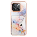 For OnePlus 10T 5G / Ace Pro Marble Pattern IMD Card Slot Phone Case(Galaxy Marble White)