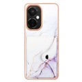 For OnePlus CE 3 Lite 5G / Nord N30 Marble Pattern IMD Card Slot Phone Case(White Purple)