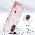 For OnePlus Nord N20 5G Marble Pattern IMD Card Slot Phone Case(Rose Gold)