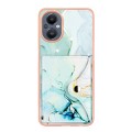 For OnePlus Nord N20 5G Marble Pattern IMD Card Slot Phone Case(Green)