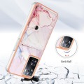 For OnePlus Nord N300 Marble Pattern IMD Card Slot Phone Case(Rose Gold)