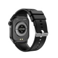 ET580 2.04 inch AMOLED Screen Sports Smart Watch Support Bluethooth Call /  ECG Function(Black Silic