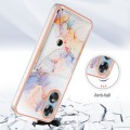 For OPPO A17 Marble Pattern IMD Card Slot Phone Case(Galaxy Marble White)