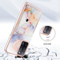 For OPPO A53s 5G / A55 5G / A54 4G / A16 Marble Pattern IMD Card Slot Phone Case(Galaxy Marble White