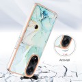 For OPPO A98 Marble Pattern IMD Card Slot Phone Case(Green)