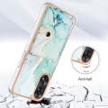 For OPPO Reno8 T 4G Marble Pattern IMD Card Slot Phone Case(Green)