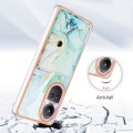 For OPPO Reno10 Pro 5G Global Marble Pattern IMD Card Slot Phone Case(Green)