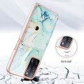 For OPPO A54s Marble Pattern IMD Card Slot Phone Case(Green)