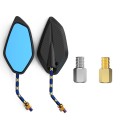 Motorcycle / Electromobile Modified Diamond-shaped Burnt Titanium Plating Rearview Mirror, Style:Car