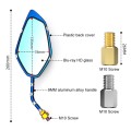 Motorcycle / Electromobile Modified Diamond-shaped Burnt Titanium Plating Rearview Mirror, Style:Twi