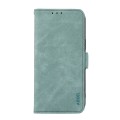For iPhone 15 Pro Max ABEEL Frosted Magnetic RFID Leather Phone Case(Cyan)