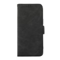 For iPhone 15 Pro ABEEL Frosted Magnetic RFID Leather Phone Case(Black)