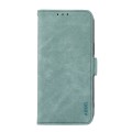 For iPhone 15 Pro ABEEL Frosted Magnetic RFID Leather Phone Case(Cyan)