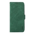 For iPhone 15 Plus ABEEL Frosted Magnetic RFID Leather Phone Case(Green)