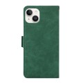 For iPhone 15 Plus ABEEL Frosted Magnetic RFID Leather Phone Case(Green)