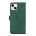 For iPhone 14 Plus ABEEL Frosted Magnetic RFID Leather Phone Case(Green)