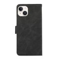 For iPhone 14 ABEEL Frosted Magnetic RFID Leather Phone Case(Black)