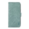 For iPhone 13 Pro Max ABEEL Frosted Magnetic RFID Leather Phone Case(Cyan)