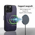 For iPhone 14 / 13 ESEBLE E1 Nappa Texture MagSafe Holder Leather Phone Case(Dark Blue)