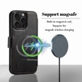 For iPhone 14 / 13 ESEBLE E1 Nappa Texture MagSafe Holder Leather Phone Case(Black)