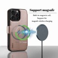 For iPhone 15 Plus / 14 Plus ESEBLE E1 Nappa Texture MagSafe Holder Leather Phone Case(Rose Gold)