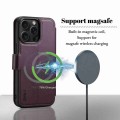 For iPhone 15 Pro Max ESEBLE E1 Nappa Texture MagSafe Holder Leather Phone Case(Dark Purple)